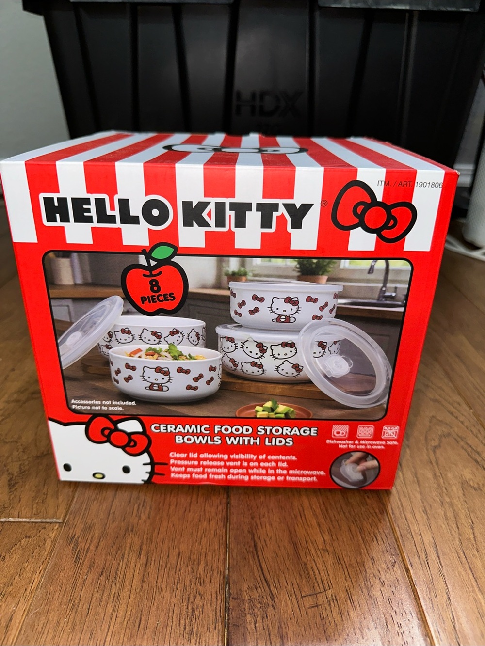 Helly Kitty - Cereamic Food Storage Bowls with Lids - NEW SEALED